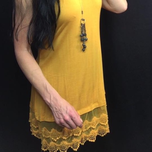 Mustard Spade EMB Acra Tunic